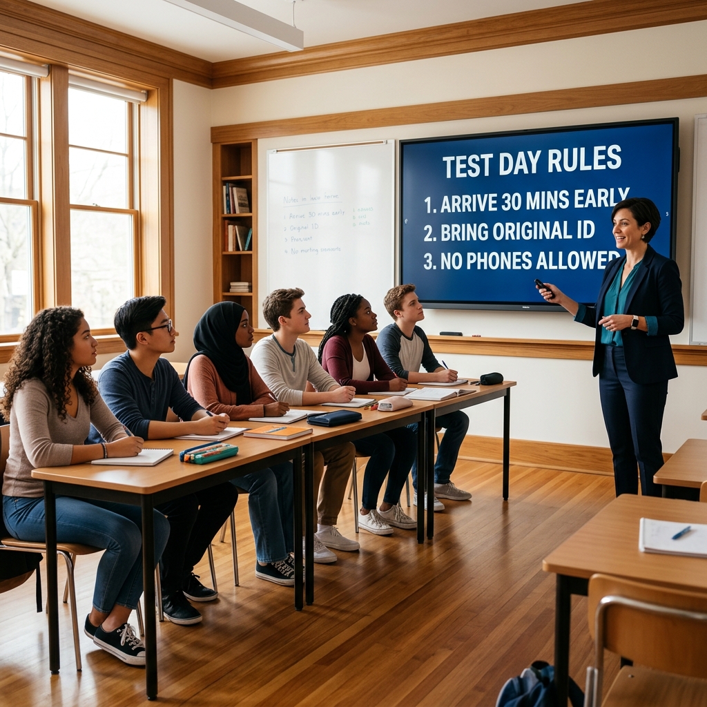 Test Day Guidelines Illustration